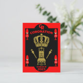 King Charles III Coronation Herdenking Souvenir Briefkaart (Staand voorkant)