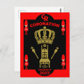 King Charles III Coronation Herdenking Souvenir Briefkaart (Voorkant / Achterkant)