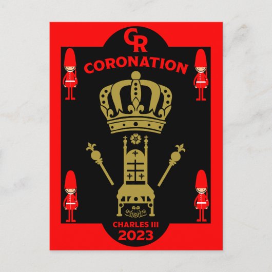 King Charles III Coronation Herdenking Souvenir Briefkaart (Voorkant)