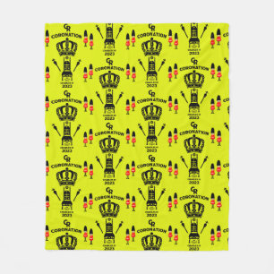 King Charles III Coronation Herdenking Souvenir Fleece Deken