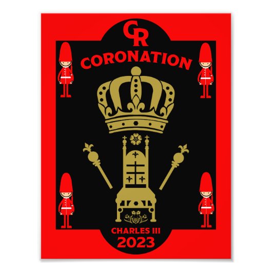 King Charles III Coronation Herdenking Souvenir Foto Afdruk (Voorkant)