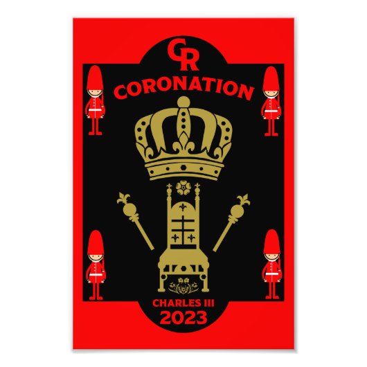 King Charles III Coronation Herdenking Souvenir Foto Afdruk (Voorkant)