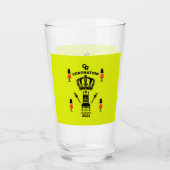 King Charles III Coronation Herdenking Souvenir Glas (Voorkant)