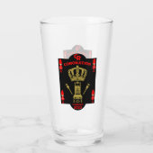King Charles III Coronation Herdenking Souvenir Glas (Achterkant)