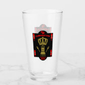 King Charles III Coronation Herdenking Souvenir Glas (Voorkant)