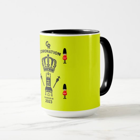 King Charles III Coronation Herdenking Souvenir Mok (Voorkant rechts)