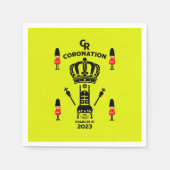 King Charles III Coronation Herdenking Souvenir Servet (Voorkant)