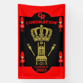 King Charles III Coronation Herdenking Souvenir Spandoek (Verticaal)