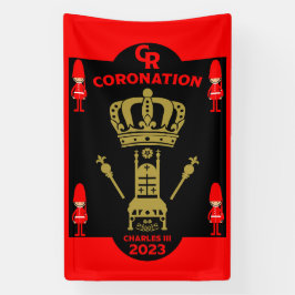 King Charles III Coronation Herdenking Souvenir Spandoek