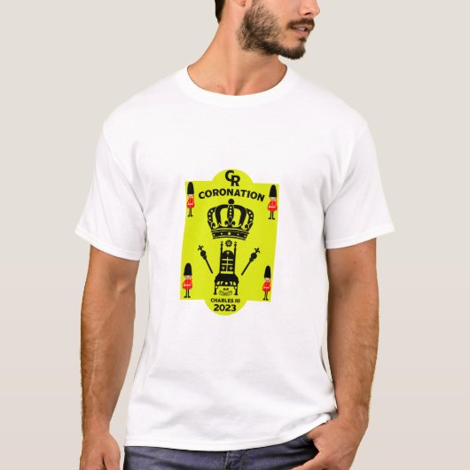 King Charles III Coronation Herdenking Souvenir T-shirt (Voorkant)