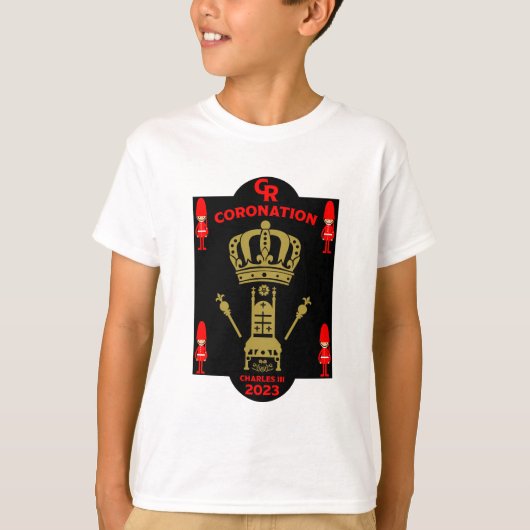 King Charles III Coronation Herdenking Souvenir T-shirt (Voorkant)