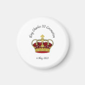 King Charles III Coronation herdenkingsmagnet Magneet (Voorkant)