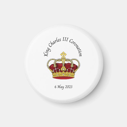 King Charles III Coronation herdenkingsmagnet Magneet (Voorkant)