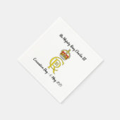 King Charles III Coronation-herdenkingsservetten Servet (Hoek)