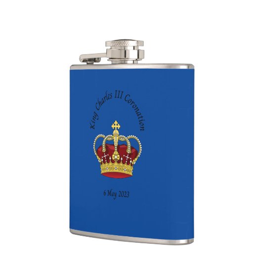 King Charles III Coronation hip flask Heupfles (Links)