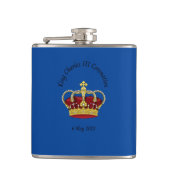 King Charles III Coronation hip flask Heupfles (Voorkant)