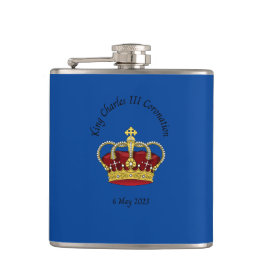King Charles III Coronation hip flask Heupfles