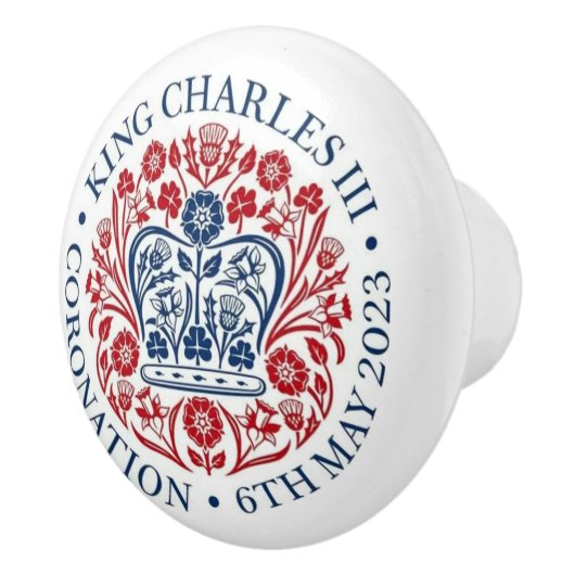 King Charles III Coronation Keramische Knop (Rechts)