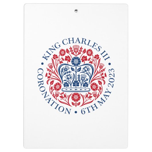 King Charles III Coronation Klembord (Achterkant)
