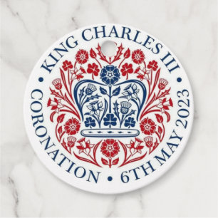 King Charles III Coronation logo Bedankjes Labels