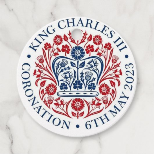 King Charles III Coronation logo Bedankjes Labels (Voorkant)