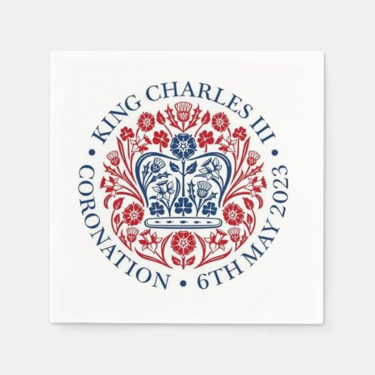 King Charles III Coronation logo Servet (Voorkant)