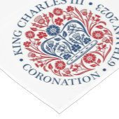 King Charles III Coronation logo Table Runner Korte Tafelloper (Hoek)