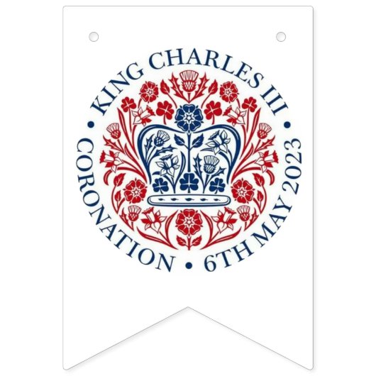 King Charles III Coronation logo Vlaggetjes (Eerste vlag)
