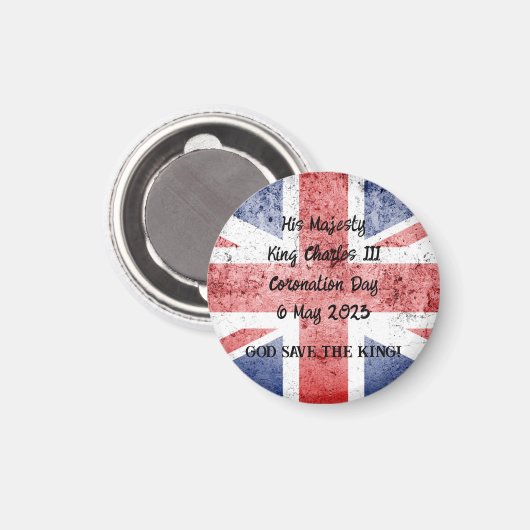 King Charles III Coronation Magneet (Voorkant / Achterkant)