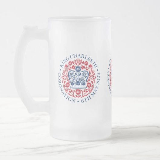 King Charles III Coronation Matglas Bierpul (Links)