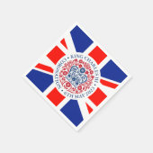 King Charles III Coronation Paper Napkins Servet (Hoek)