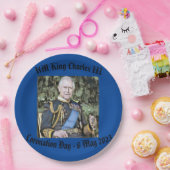 King Charles III Coronation Papieren Bordje (Feest)