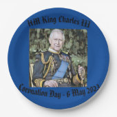 King Charles III Coronation Papieren Bordje (Voorkant)