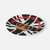 King Charles III Coronation Papieren Bordje (Gekanteld)