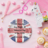 King Charles III Coronation Papieren Bordje (Feest)