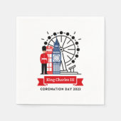 King Charles III Coronation Party Napkins Servet (Voorkant)