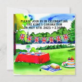 King Charles III Coronation picnic-uitnodiging Kaart (Voorkant)