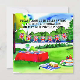 King Charles III Coronation picnic-uitnodiging Kaart