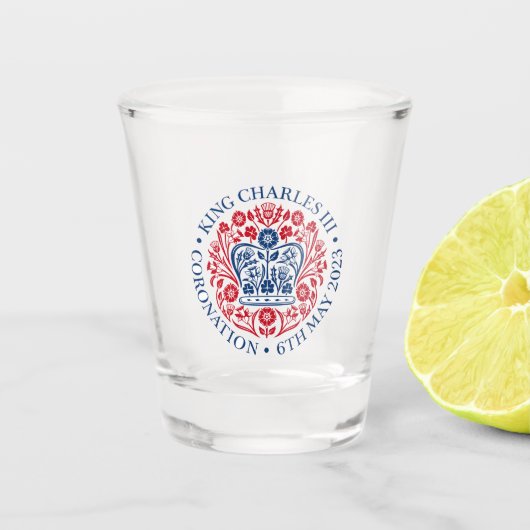 King Charles III Coronation Shot Glas (Voorkant)