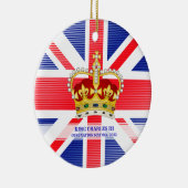 King Charles III Coronation souvenir Keramisch Ornament (Rechts)