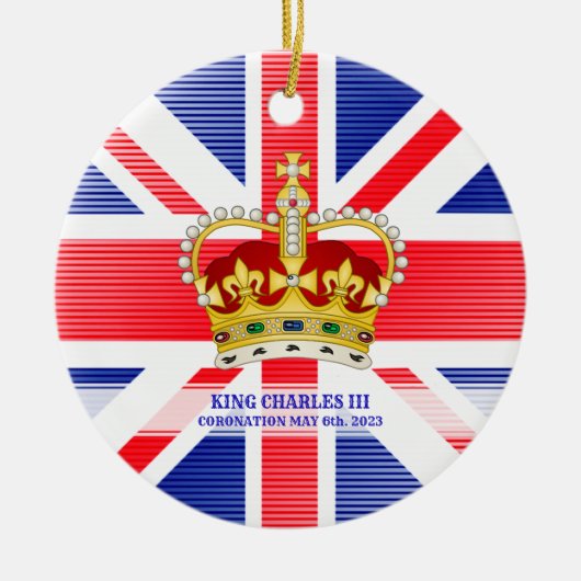 King Charles III Coronation souvenir Keramisch Ornament (Voorkant)