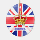 King Charles III Coronation souvenir Keramisch Ornament (Links)