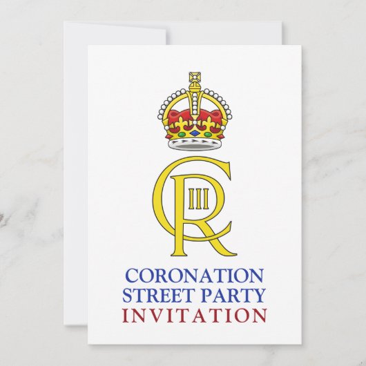 King Charles III Coronation Street Party Kaart (Voorkant)