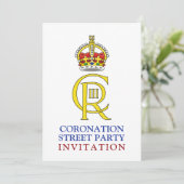 King Charles III Coronation Street Party Kaart (Staand voorkant)