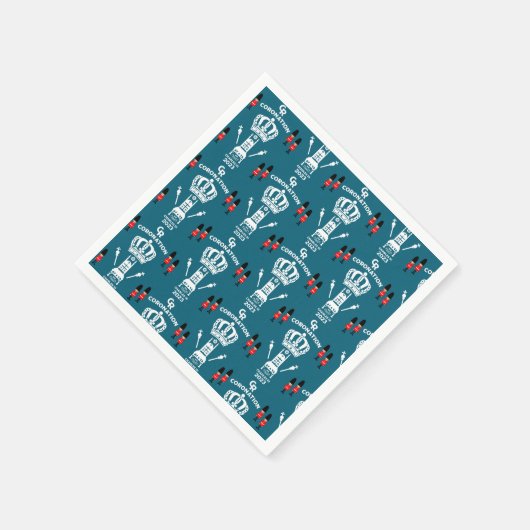 King Charles III Coronation Street Party Servet (Hoek)