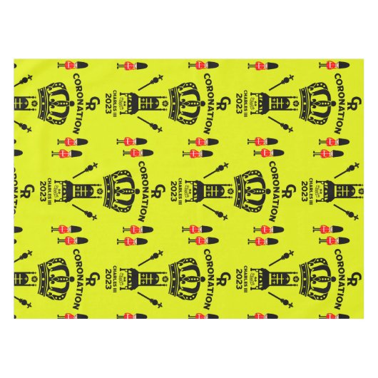King Charles III Coronation Street Party Tafelkleed (Voorkant (Horizontaal))