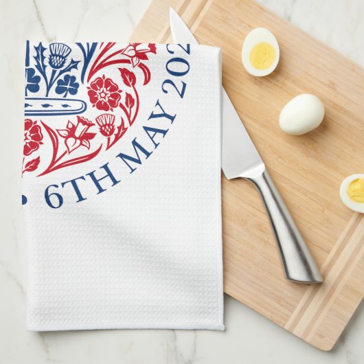 King Charles III Coronation Tea Towel Theedoek (Quarter Fold)