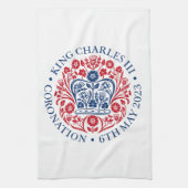 King Charles III Coronation Tea Towel Theedoek (Verticaal)