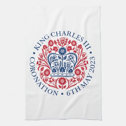 King Charles III Coronation Tea Towel Theedoek (Verticaal)