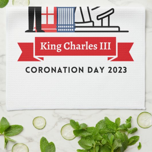 King Charles III Coronation Tea Towel Theedoek (Gevouwen)